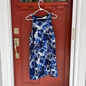 Blue floral shift dress - Medium